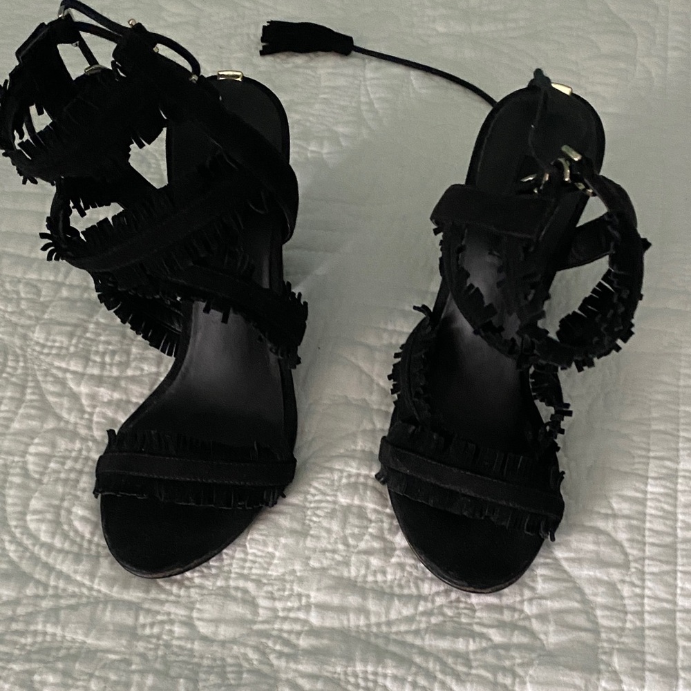 Guess Black Fringe Women's Sandals